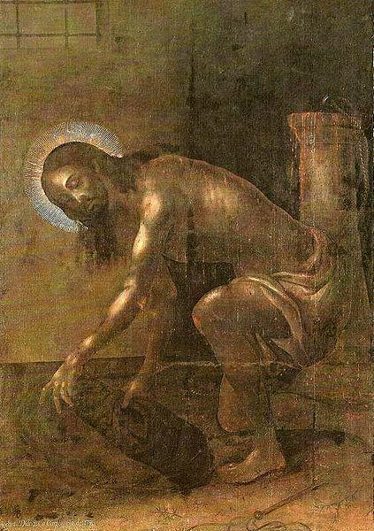 Diego de Carpio Christ gathering his clothes after the Flagellation oil painting picture